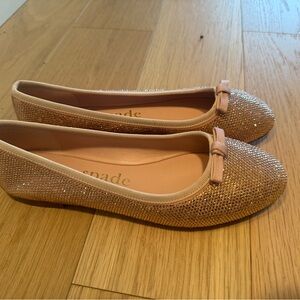Kate Spade Rose Gold Glitter Flats